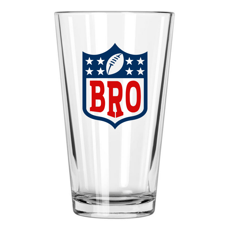Football Bro Beer Glass