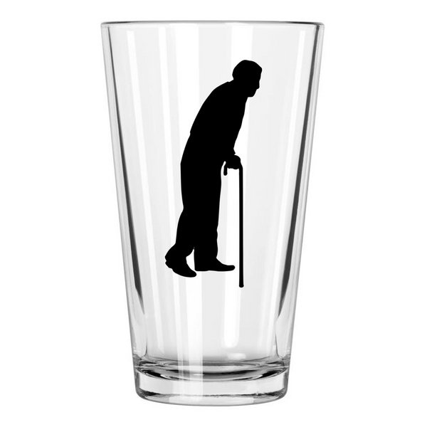 Old Man Birthday Beer Glass